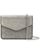 Alberta Ferretti Sequin Foldover Shoulder Bag - Grey