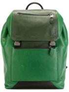 Coach Buckled Backpack, Green, Calf Leather