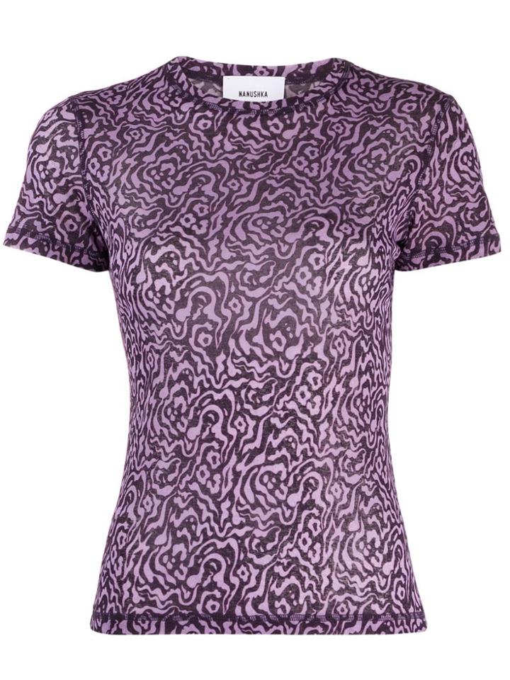 Nanushka Graphic Print T-shirt - Purple