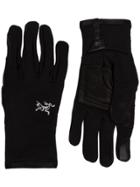 Arc'teryx Rivet Logo Embroidered Gloves - Black