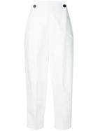 Jil Sander High Waist Trousers - White