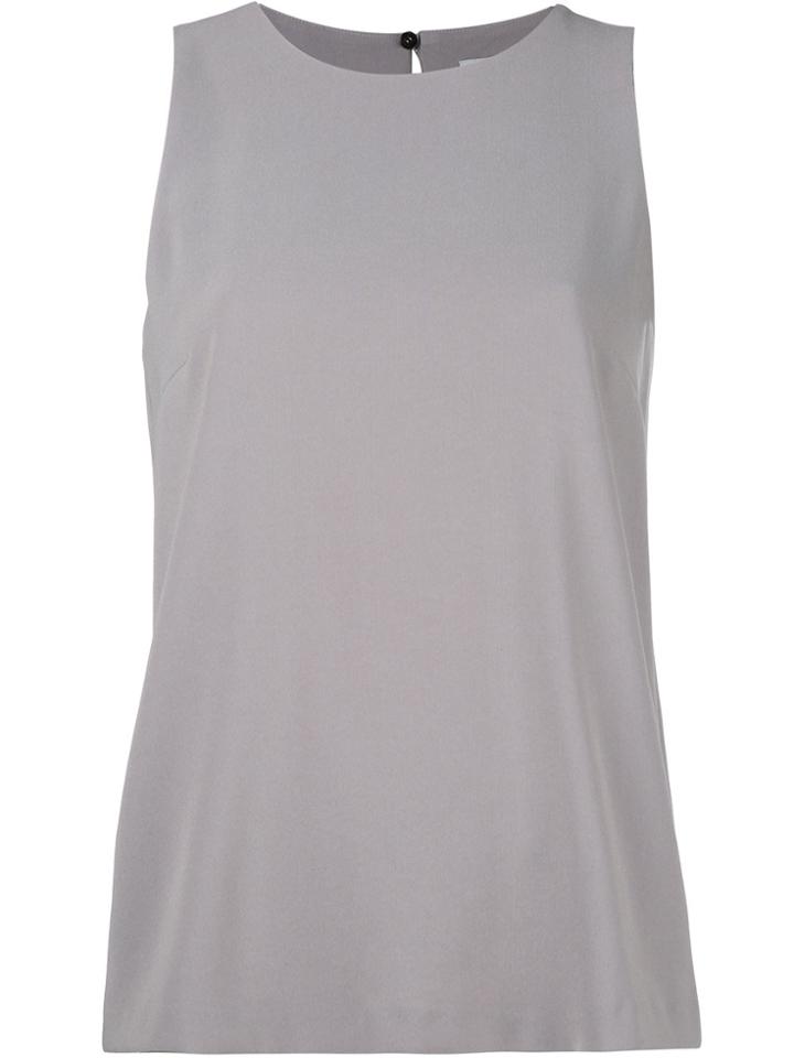 Alberto Biani Round Neck Top - Grey