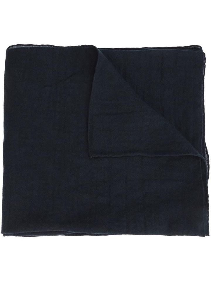 Officine Generale Classic Scarf, Men's, Blue, Wool