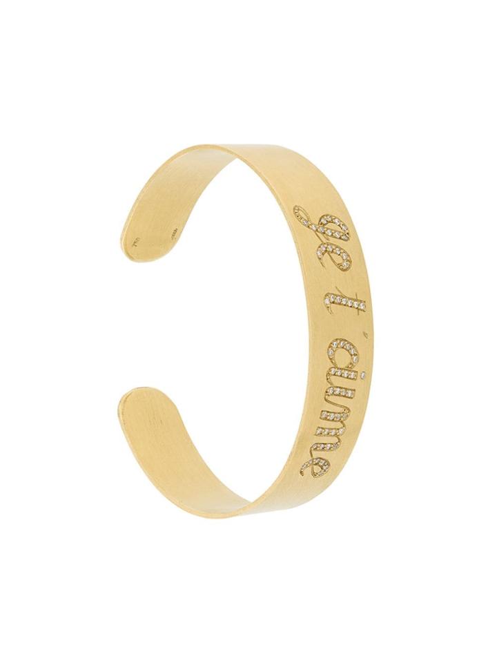 Ileana Makri Je T'aime Cuff Bracelet - Metallic