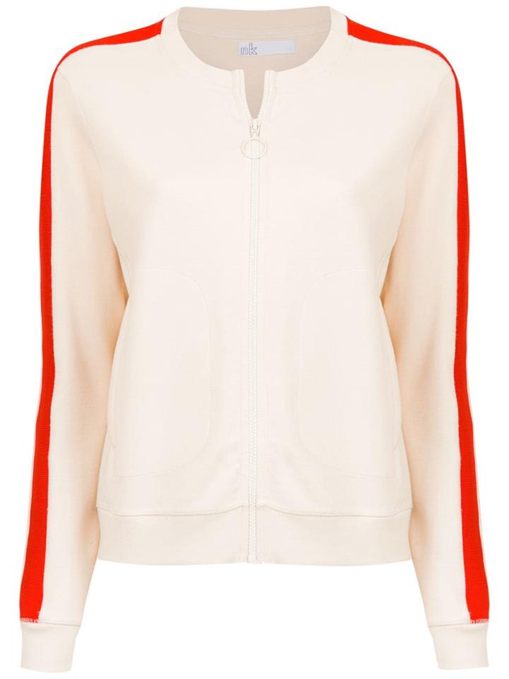 Nk Jacket With Side Stripe Detail - Nude & Neutrals