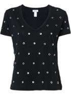 Beau Souci Perforated V-neck Top