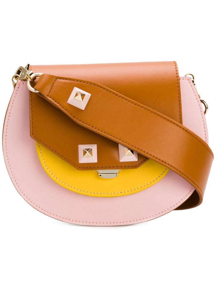 Salar Layered Flap Shoulder Bag - Multicolour
