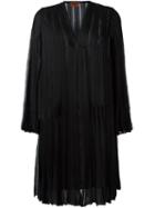 Missoni Sheer Striped Cardigan, Women's, Size: 44, Black, Rayon/polyester/cupro