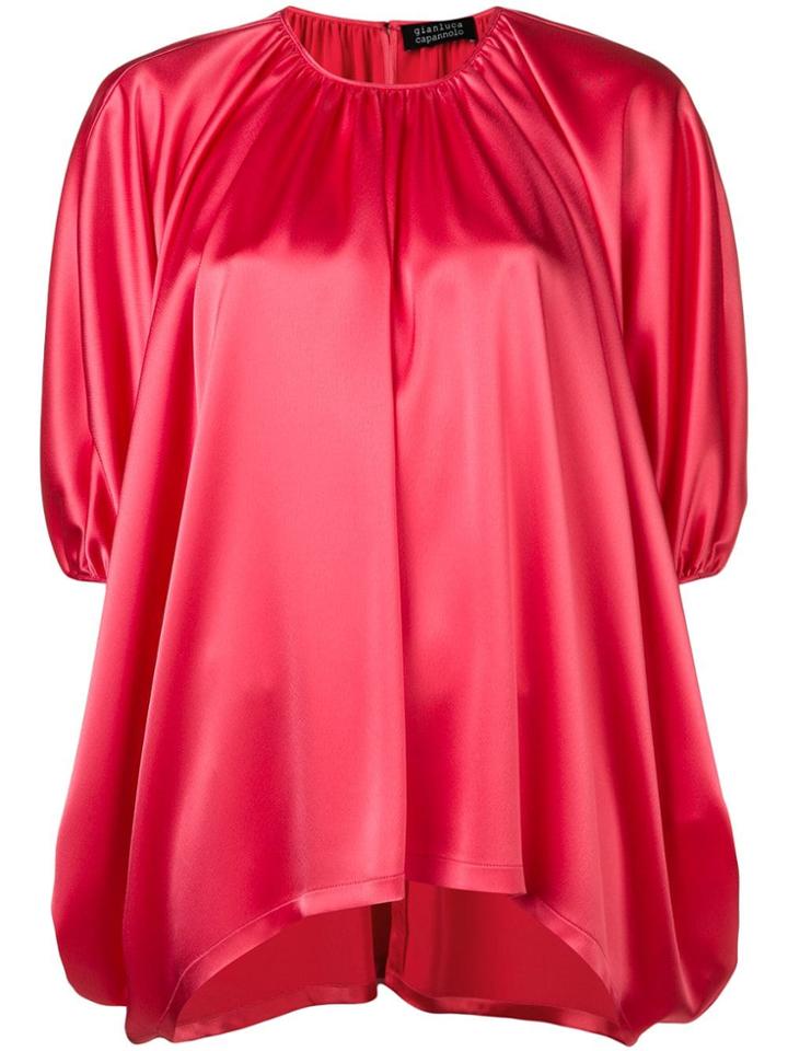Gianluca Capannolo Short-sleeve Flared Blouse - Pink