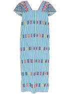Pippa Holt Striped Kaftan Midi Dress - Blue