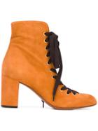 Chloé Miles Lace Up Ankle Boots - Brown