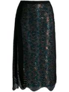 Marco De Vincenzo Sequin Embellished Skirt - Black