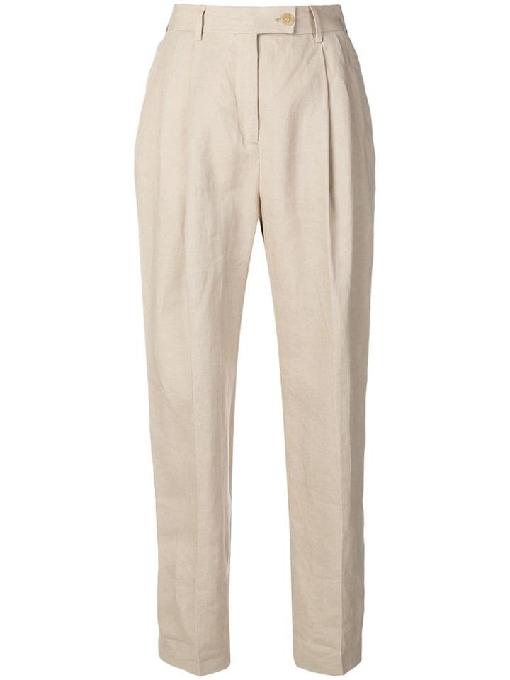 Acne Studios Pleat Front Trousers - Neutrals