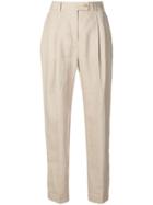 Acne Studios Pleat Front Trousers - Neutrals