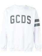 Gcds - Logo Print Sweatshirt - Men - Cotton - L, White, Cotton