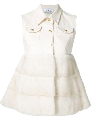 Co Mink Fur Panel Jacket
