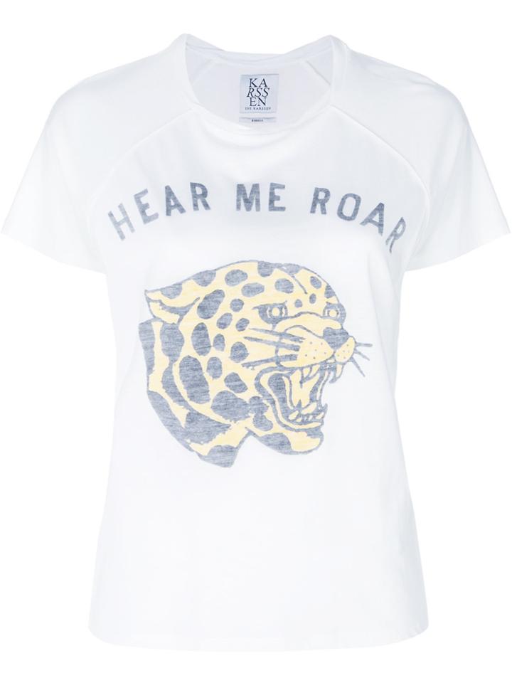Zoe Karssen Hear Me Roar T-shirt - White