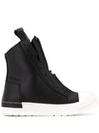 Cinzia Araia Alta Double-zip Sneakers - Black