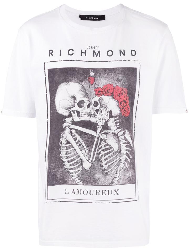 John Richmond - Skull Print T-shirt - Men - Cotton - S, White, Cotton