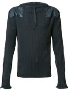 Maison Margiela - Long Sleeve Rib Top - Men - Cotton/wool - L, Blue, Cotton/wool