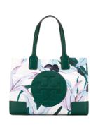 Tory Burch Floral Print Tote Bag - Green