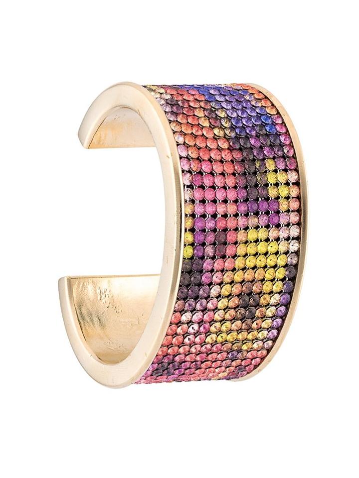 Chanel Vintage Crystal Embellished Cuff, Women's