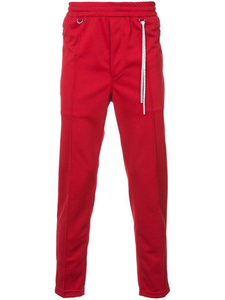 Mastermind World Skull Print Cuff Track Pants - Red