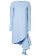 Oscar De La Renta Asymmetric Dress - Blue