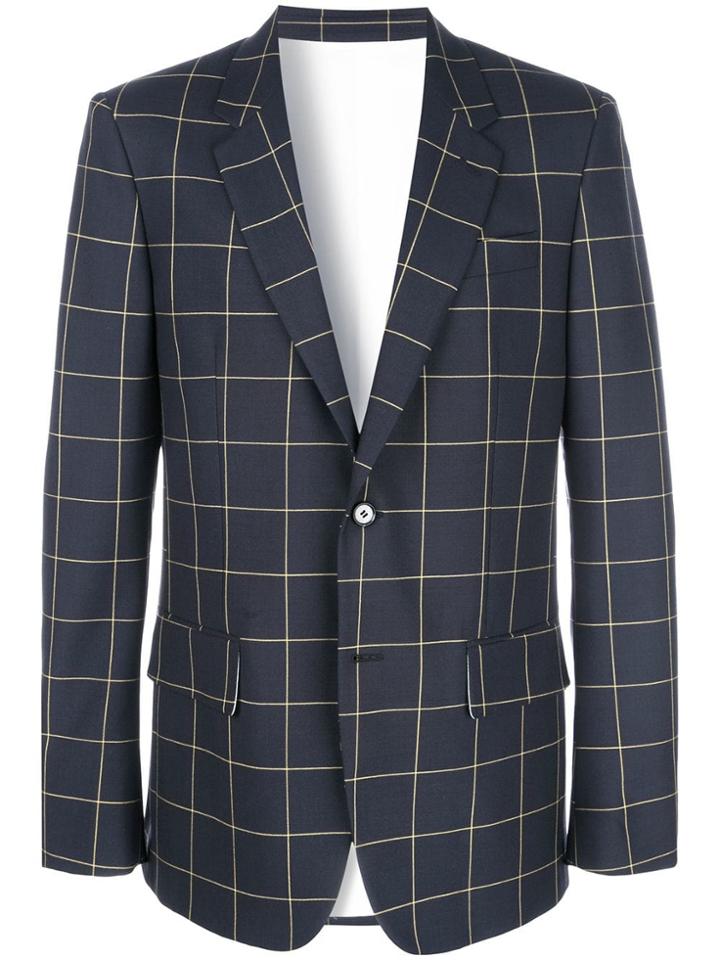 Calvin Klein 205w39nyc Check Formal Blazer - Blue