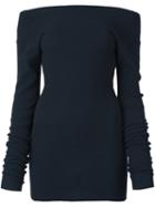 Stella Mccartney Shoulderless Scoop Back Jumper, Women's, Size: 38, Blue, Virgin Wool