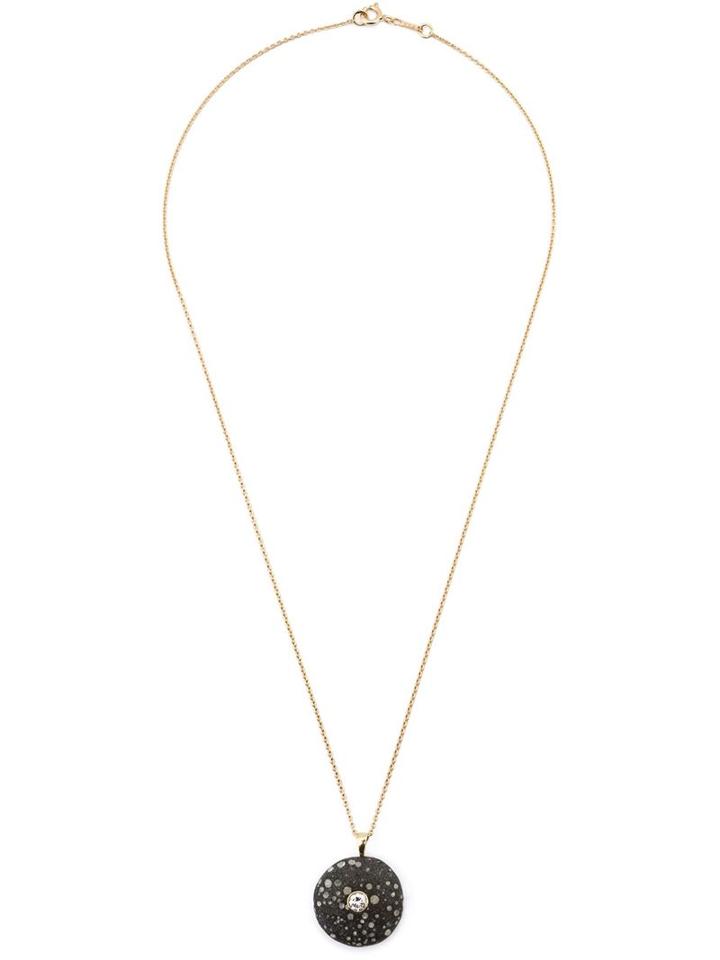Cvc Stones Diamond Beach Stone Pendant Necklace