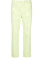 Callipygian Gingham Slim-fit Trousers - Green