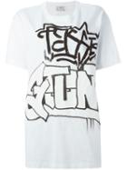 Faith Connexion Grafitti Print T-shirt, Women's, Size: Small, White, Cotton