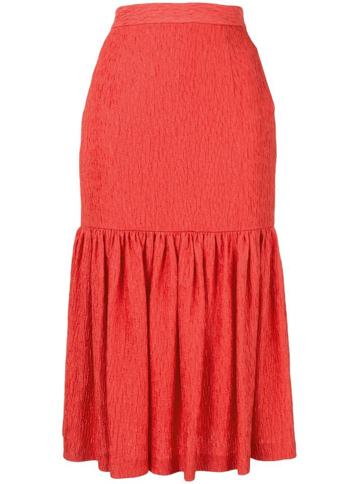 Rebecca Vallance Francesca Midi Skirt - Red