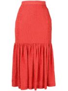 Rebecca Vallance Francesca Midi Skirt - Red