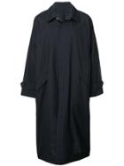 Hed Mayner Classic Pin-stripe Trench Coat - Blue