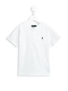 Ralph Lauren Kids Round Neck T-shirt, Boy's, Size: 6 Yrs, White