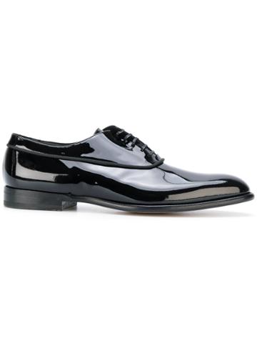 Fabi Piped Detail Oxford Shoes - Black