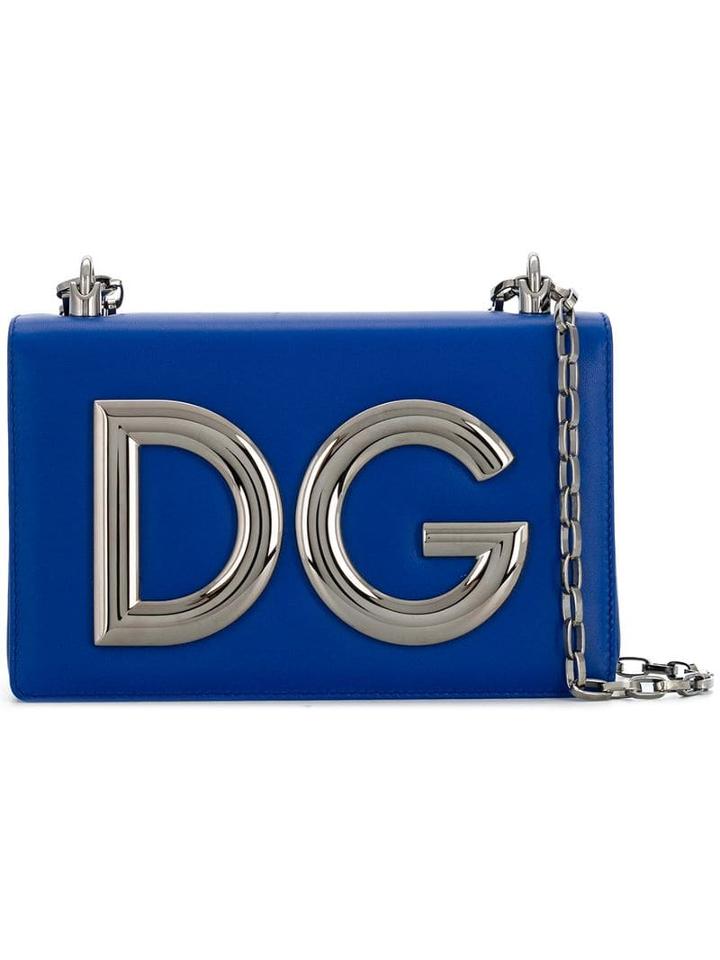 Dolce & Gabbana Logo Crossbody Bag - Blue