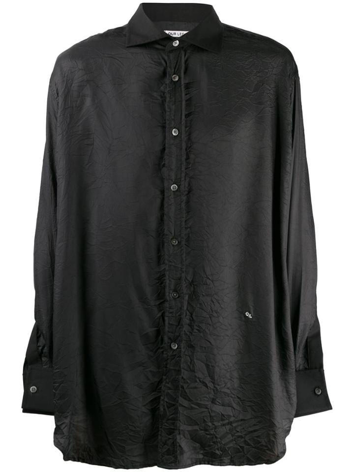 Our Legacy Crinkled Loose-fit Shirt - Black