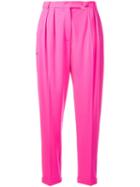 Styland High-waisted Cigarette Trousers - Pink