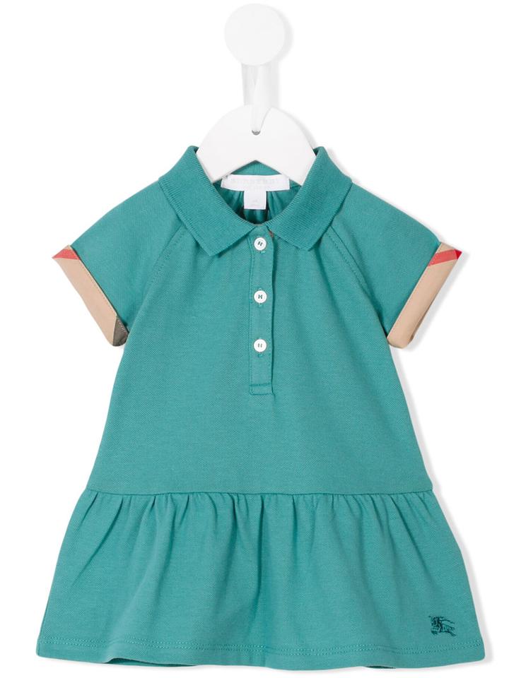Burberry Kids - Polo Neck Dress - Kids - Cotton - 36 Mth, Blue