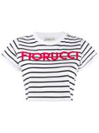 Fiorucci Stripes Cropped T-shirt - White