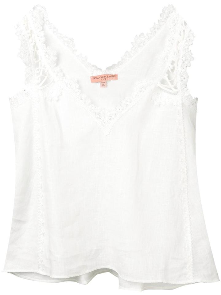 Ermanno Scervino Lace Detail Cami Top - White