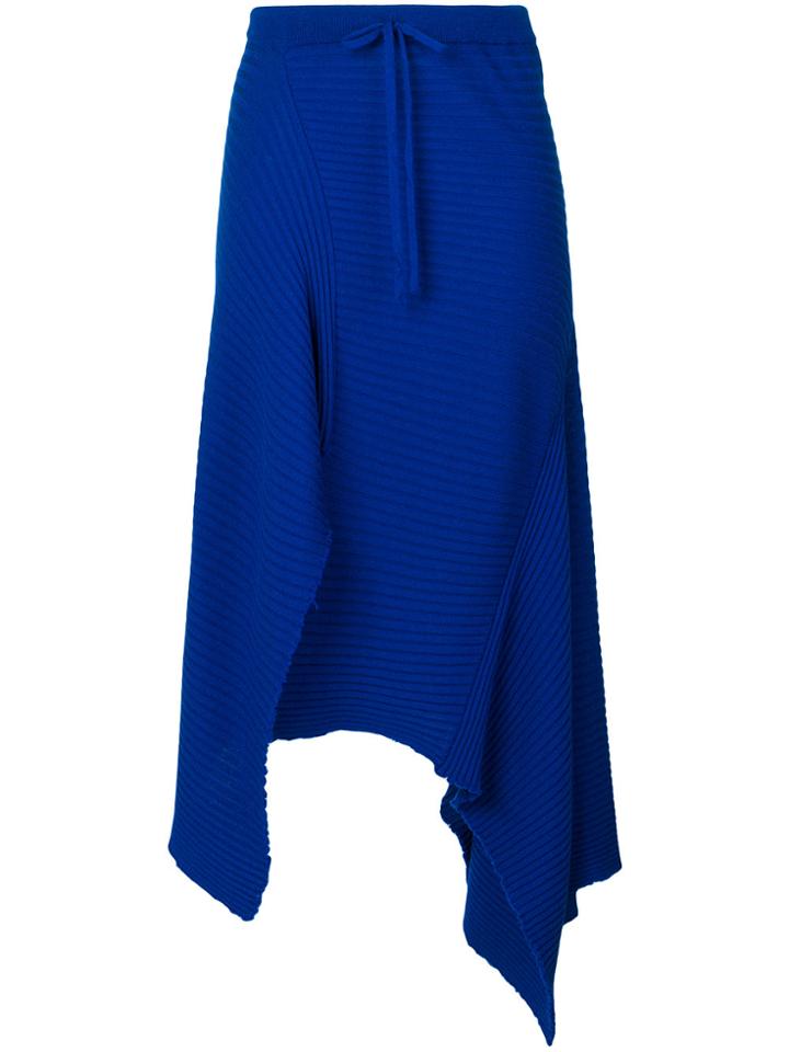 Marques'almeida Asymmetric Draped Skirt - Blue
