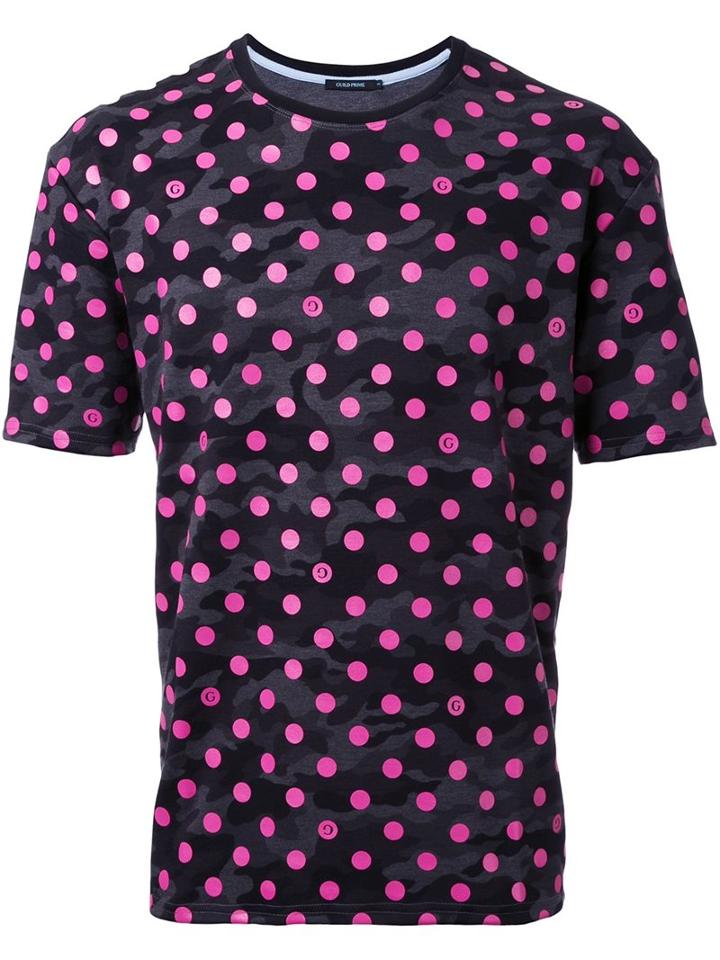 Guild Prime Polka Dot T-shirt, Men's, Size: 1, Black, Polyester