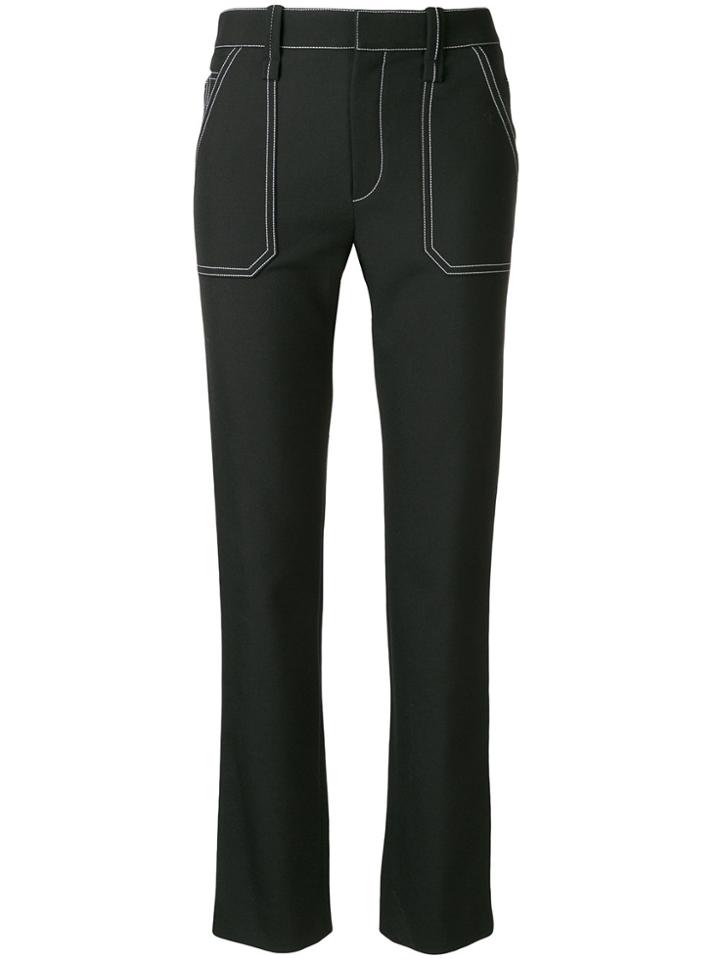 Chloé High-rise Straight-leg Trousers - Black