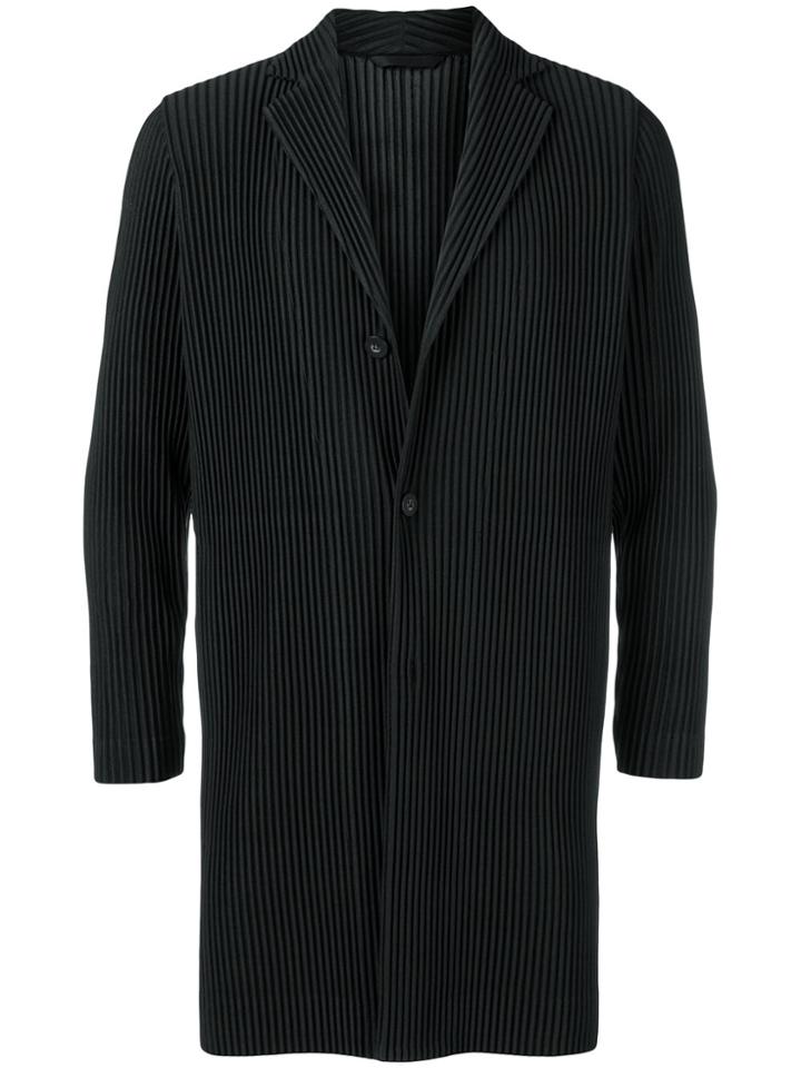 Homme Plissé Issey Miyake Ribbed Detail Blazer - Black
