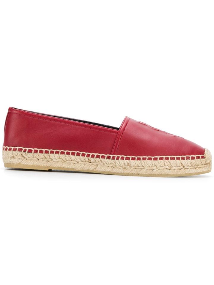 Saint Laurent Embossed Espadrilles - Red