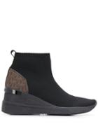 Michael Michael Kors Heeled Sock Sneakers - Black